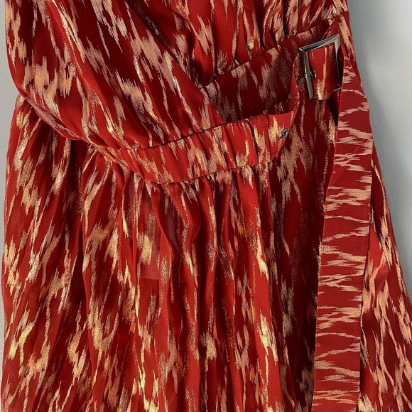 New! Reiss nova metallic halter Romper red gold nwt 18403 - Picture 10 of 14